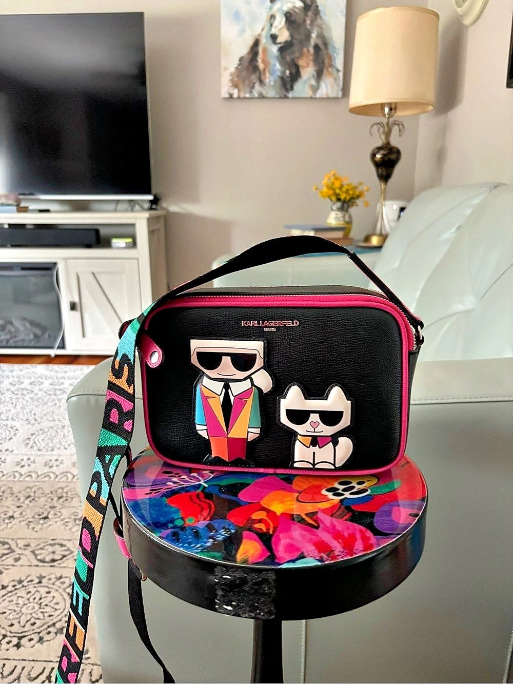 KARL LAGERFELD Crossbody Bag Multicolor Like New